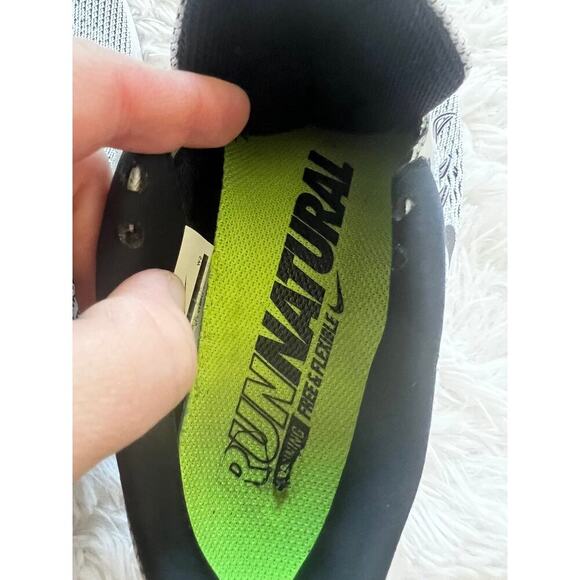 Nike free sneaker womens gray and black missing laces comfy running shoes size 6 - Picture 5 of 10